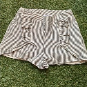Zara striped shorts